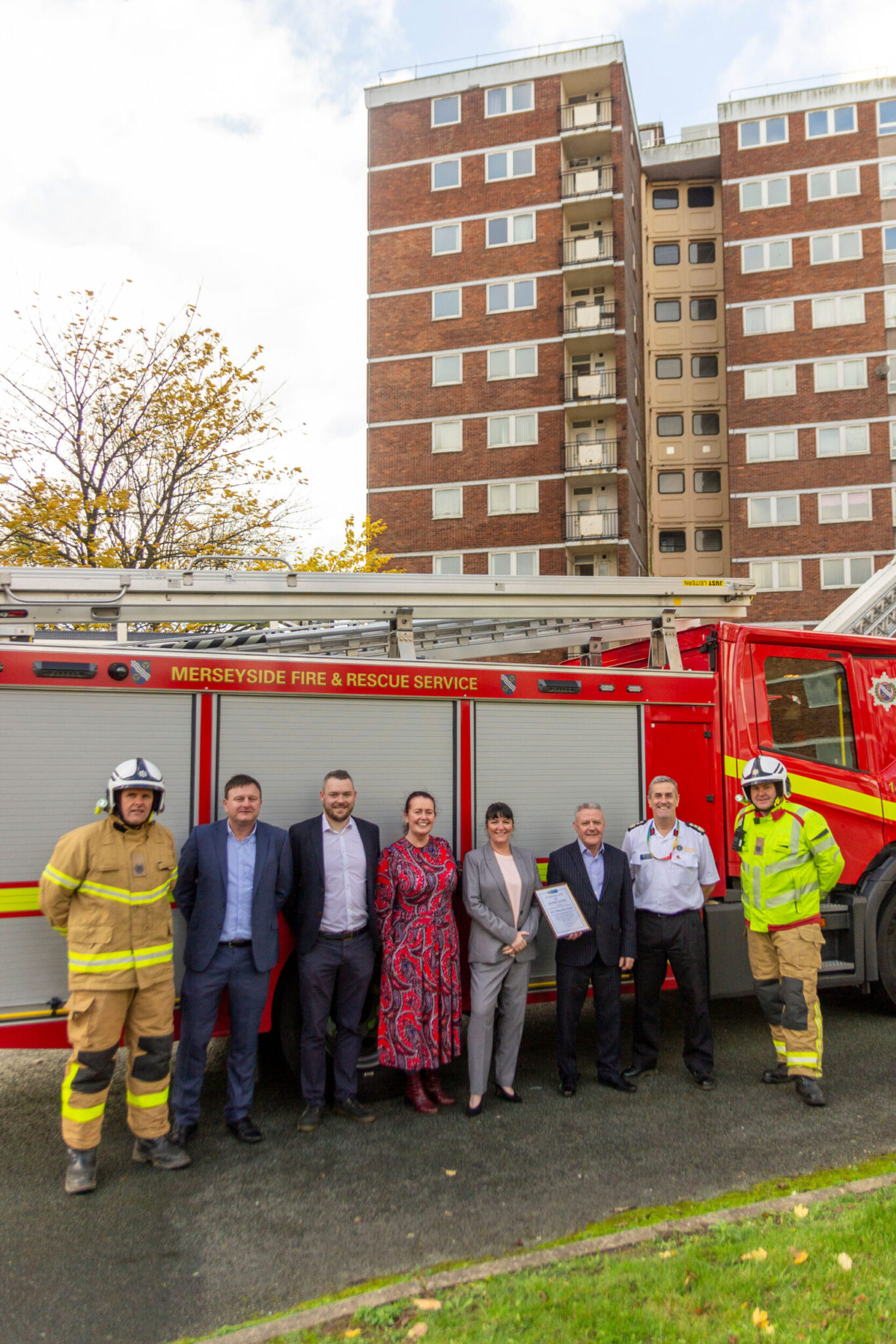 Certificate of Appreciation from Merseyside Fire and Rescue Livv