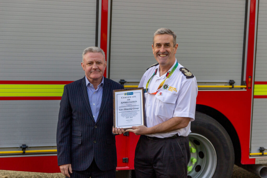 Certificate of Appreciation from Merseyside Fire and Rescue